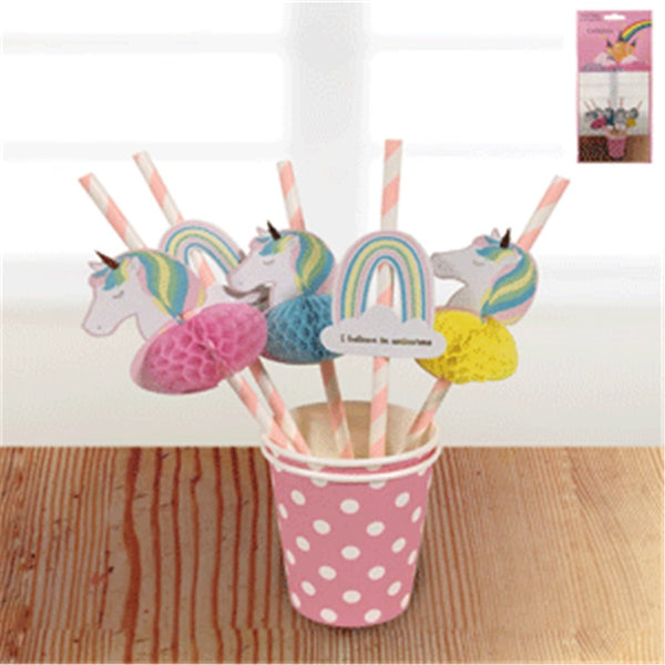8 UNICORN STRAWS